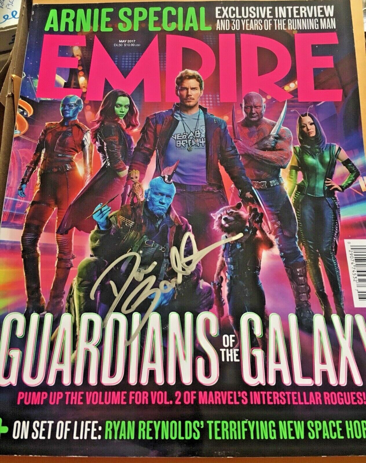 Dave Bautista Signed Empire Magazine Guardians Of The Galaxy DRAX MARVEL