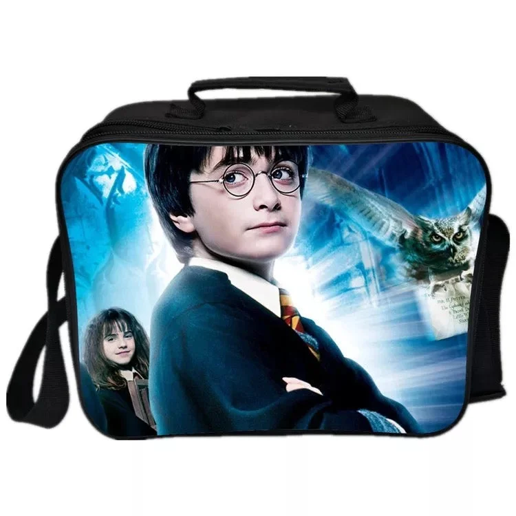 Buzzdaisy Harry Potter #1 PU Leather Portable Lunch Box School Tote Storage Picnic Bag