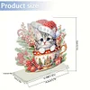 >SALE<Acrylic Christmas Cats Double Sided Diamond Painting Paper Towel Holder