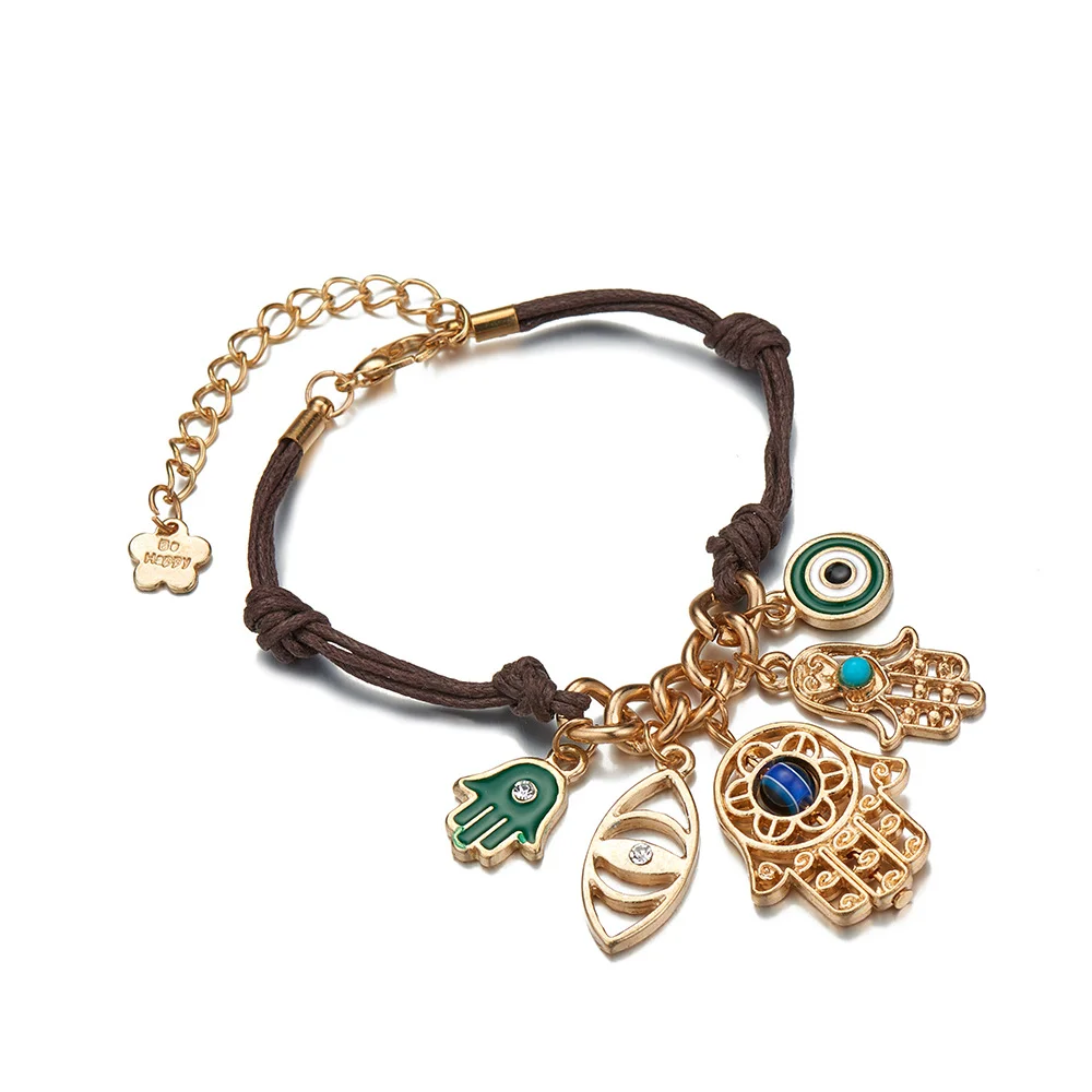   Evil Eye Hamsa Hand Design Handmade Fashion Bracelet - Neojana