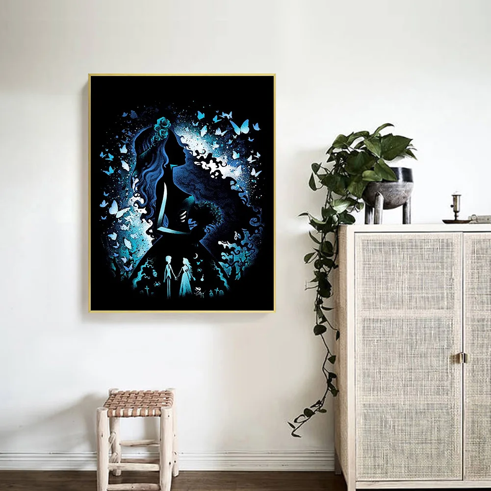 11CT Full Stamped Cross Stitch - Silhouette Series(Canvas|40*50cm)