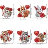 6Pcs Cat Diamond Painting Fridge Magnet DIY Diamond Painting Fridge Stickers