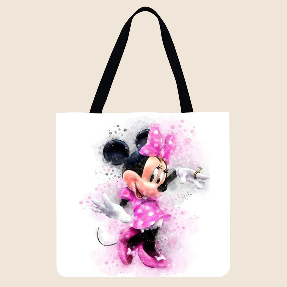 Cartoon Pink Mickey Mouse 40*40cm linen tote bag