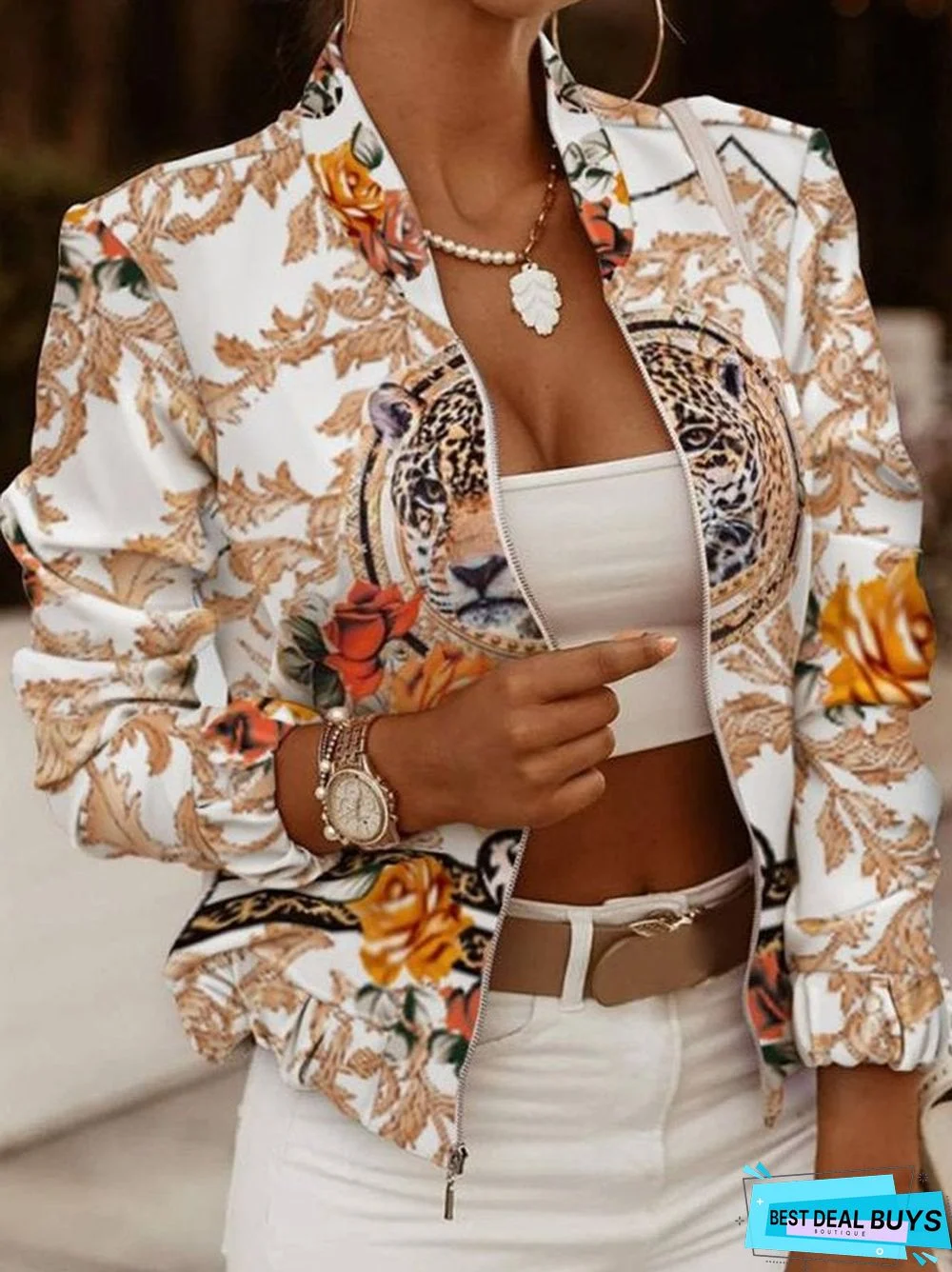 Casual Long Sleeve Shift Outerwear