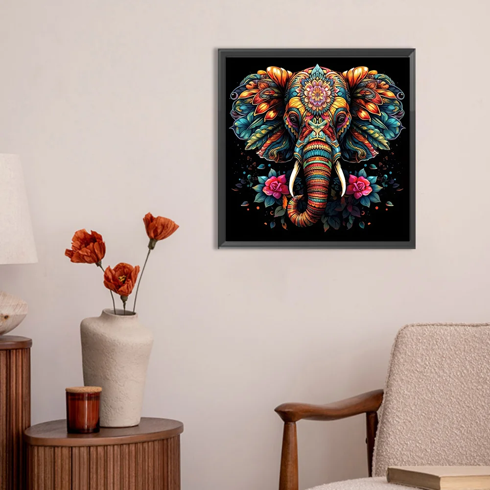 Diamond Painting - Full Round Drill - Elephant(Canvas|30*30cm)