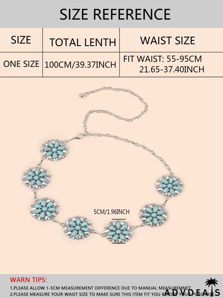 Flower Design Chain Belt