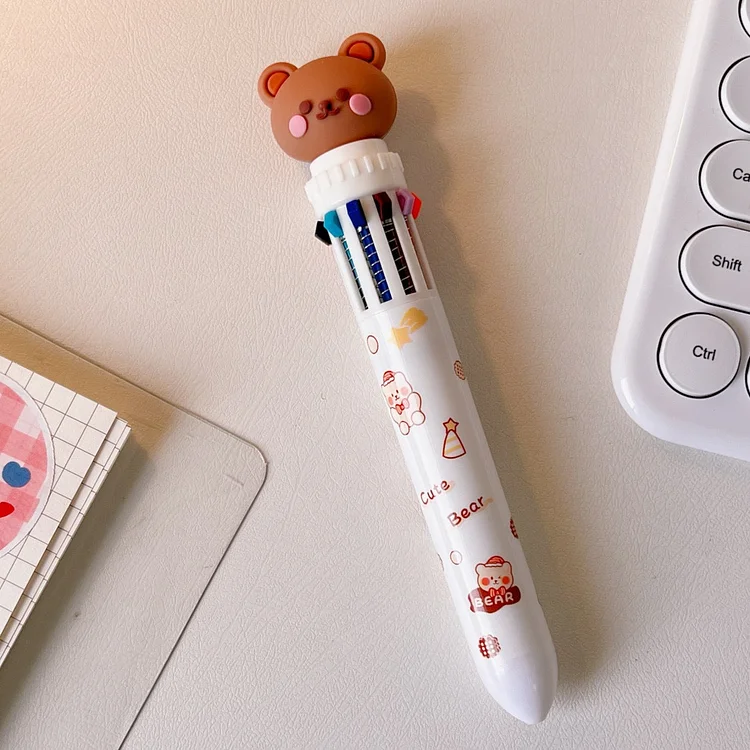 Cute Bear 10color Ballpoint Pen(1pc)