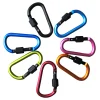 8cm Aluminum Carabiner D-Ring Key Chain Clip Camping Keyring Snap Hook Outdoor Travel Kit