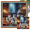 (Multi-Style) Halloween Witch Ghost-11CT Stamped Cross Stitch 45*45/50*50cm