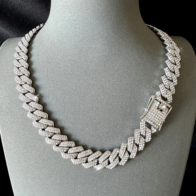 Hip-hop Exaggerated Rock Necklace Alloy Inlay Rhinestones Men’s Pendant Necklace