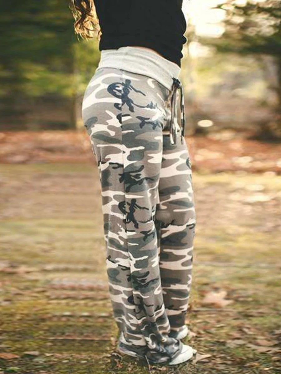 Vacation Printing Belt Casual Long Pant