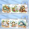 uk.everydayedeals 6Pcs DIY Diamond Painting Greeting Card - Turtle Family