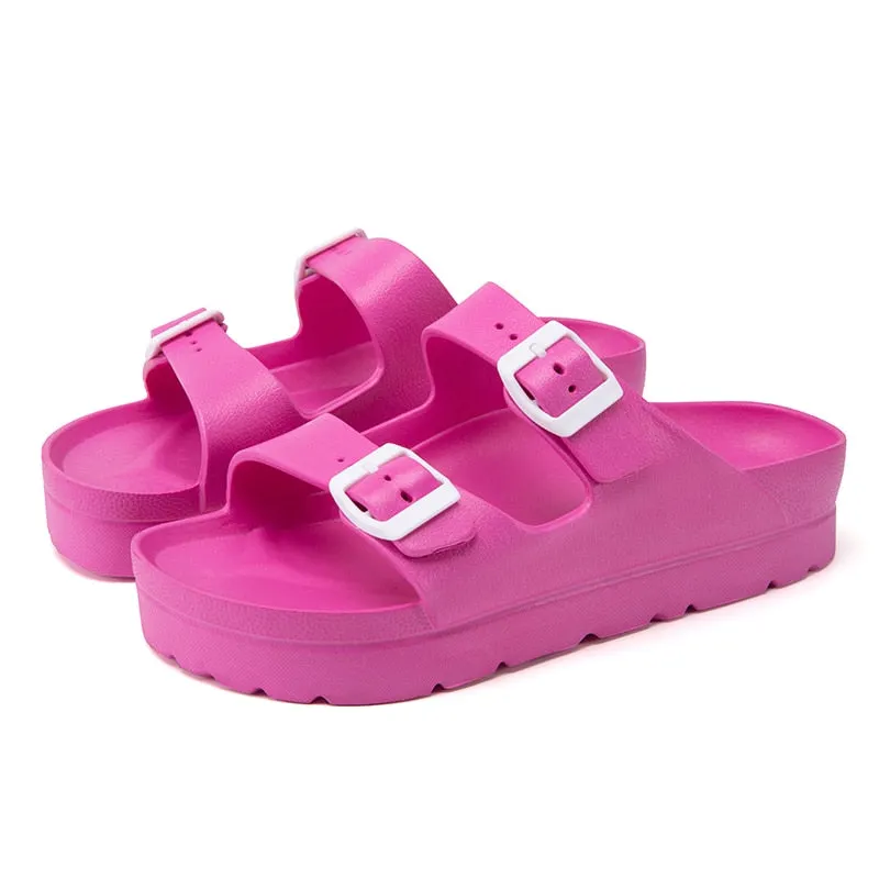 Summer Platform Slippers Women Shoes EVA Home House Slippers Casual Shoe Woman Pink White Red Beach Sandals Slides flip flops