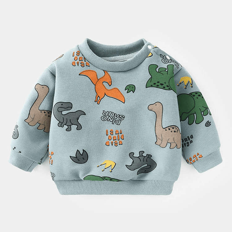 Dinosaur Baby Crew Neck Warm Sweatshirt