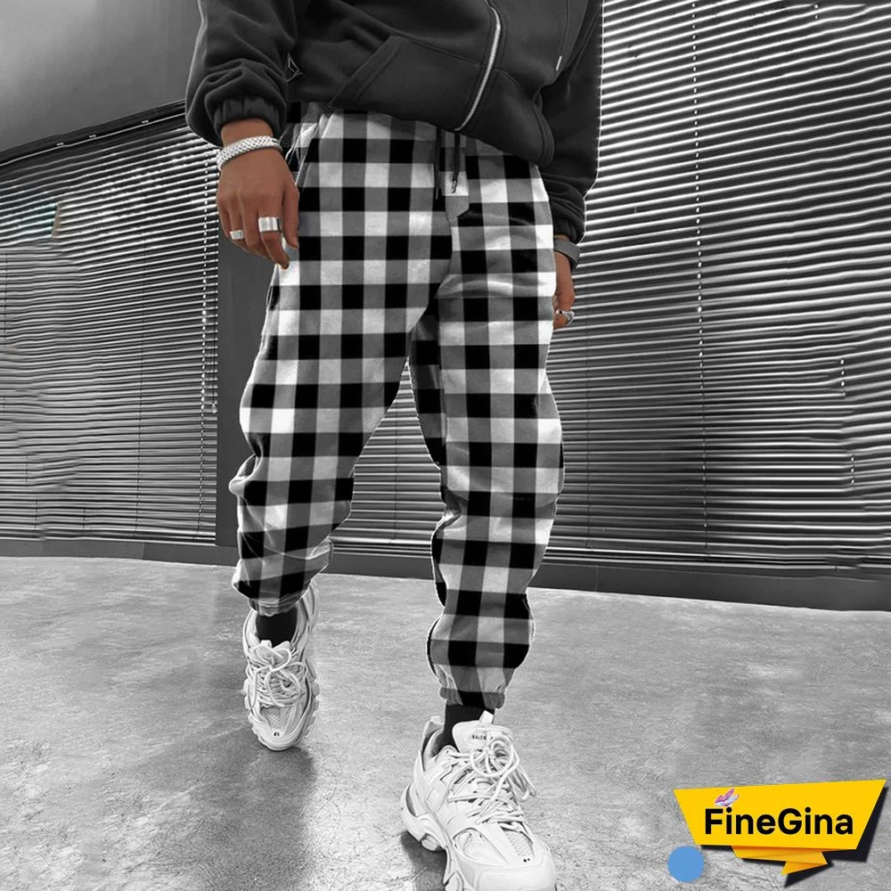 Checked Texture Air Layer Track Pants