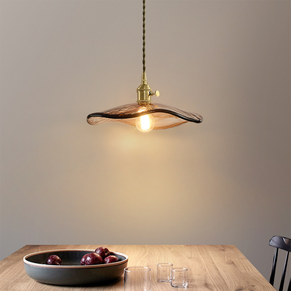 Stylish Flower Petal Glass Pendant Light
