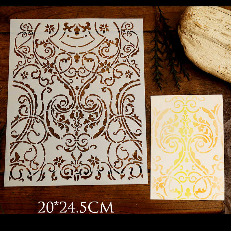 Journalsay Vintage Hollow Plastic Engraving Board Drawing Tools Stencils 