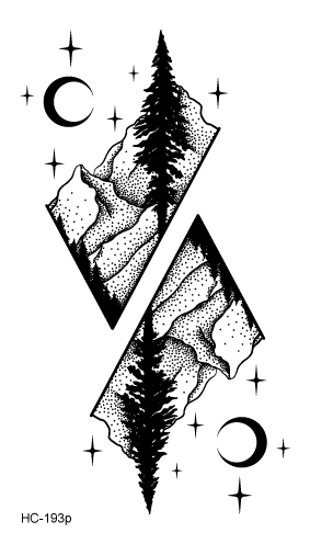 1 PC Geometric Planet Fashion Women Temporary Tattoo Sticker Water Transfer Tattoo Minimalist Small Sun Moon Design Fake Tattoo