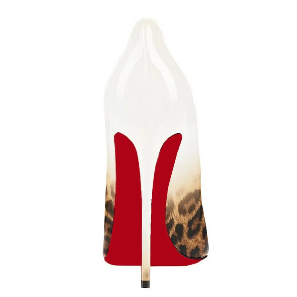 120mm Women's High Heels for Party Wedding Red Soles Pumps Gradient Color-vocosishoes