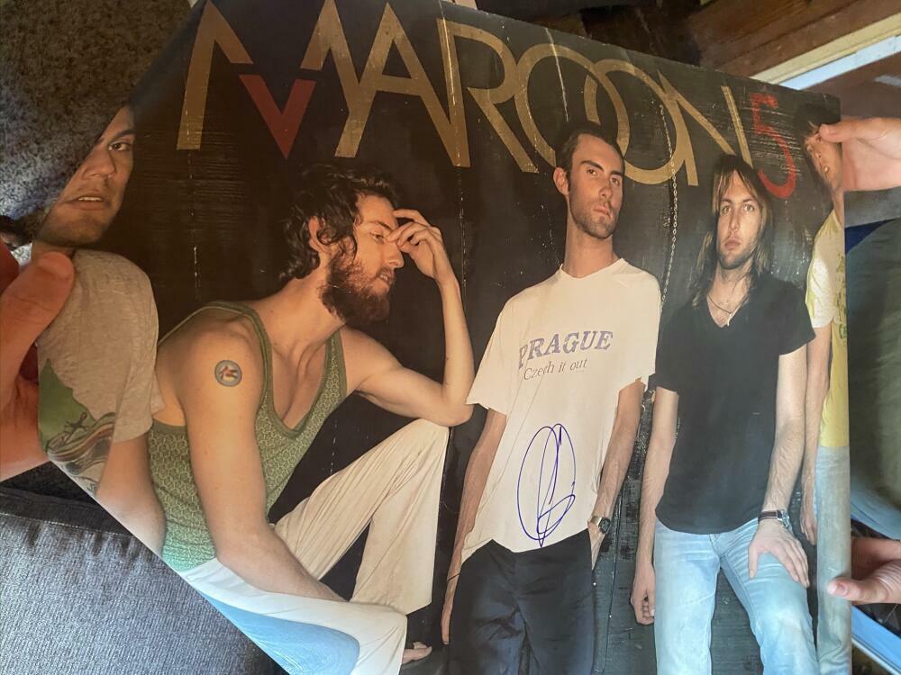 ADAM LEVINE SIGNED AUTOGRAPH MAROON 5 POSTER - THE VOICE STUD, SONGS ABOUT JANE