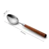 High-grade Walnut Handle Stainless Steel 304 Tableware Three-piece Set