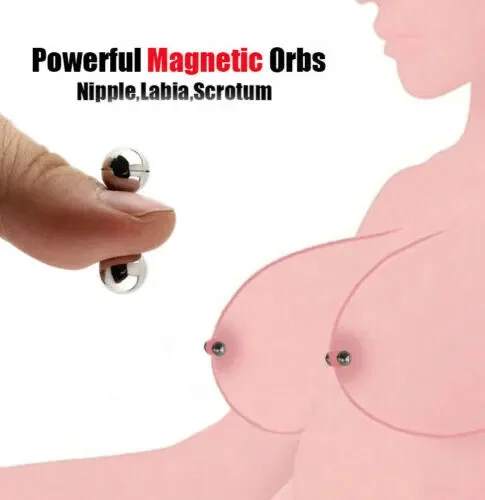 pornhint Pornhint 3 Pair Powerful Magnetic Orbs Nipple Clamps Magnetic Clitoris Labia Nipple BDSM