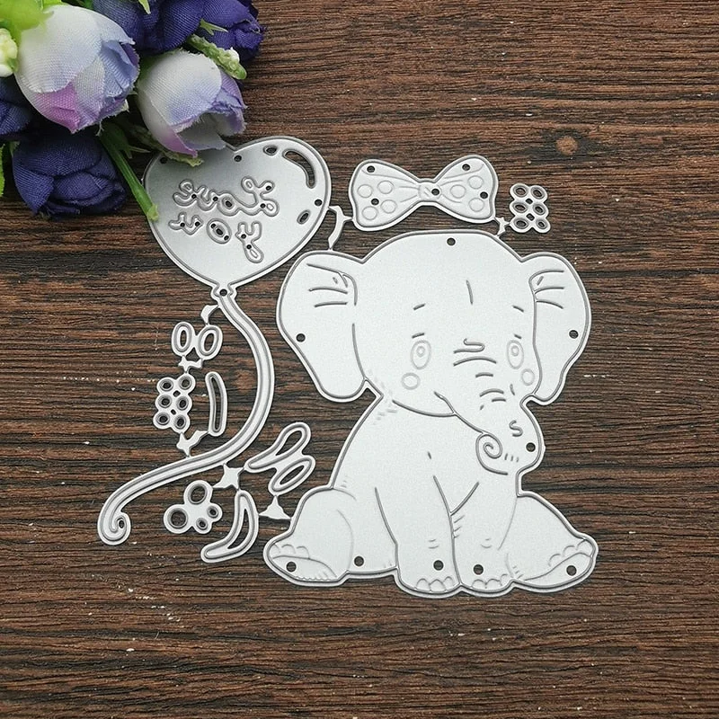 Animal Baby Dies Elephant Metal Cutting Dies Stencils For DIY Scrapbooking Decorative Embossing Handcraft Die Cutting Template