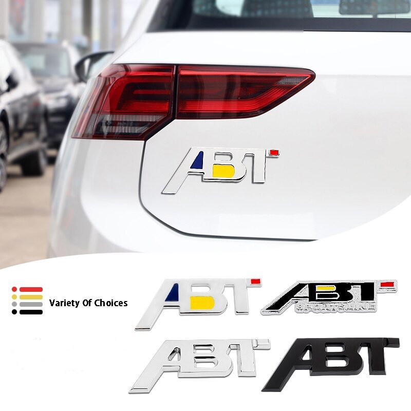 Metal ABT Badge 4Motion Emblem Decals Front Grille Stickers For Audi voiturehub dxncar