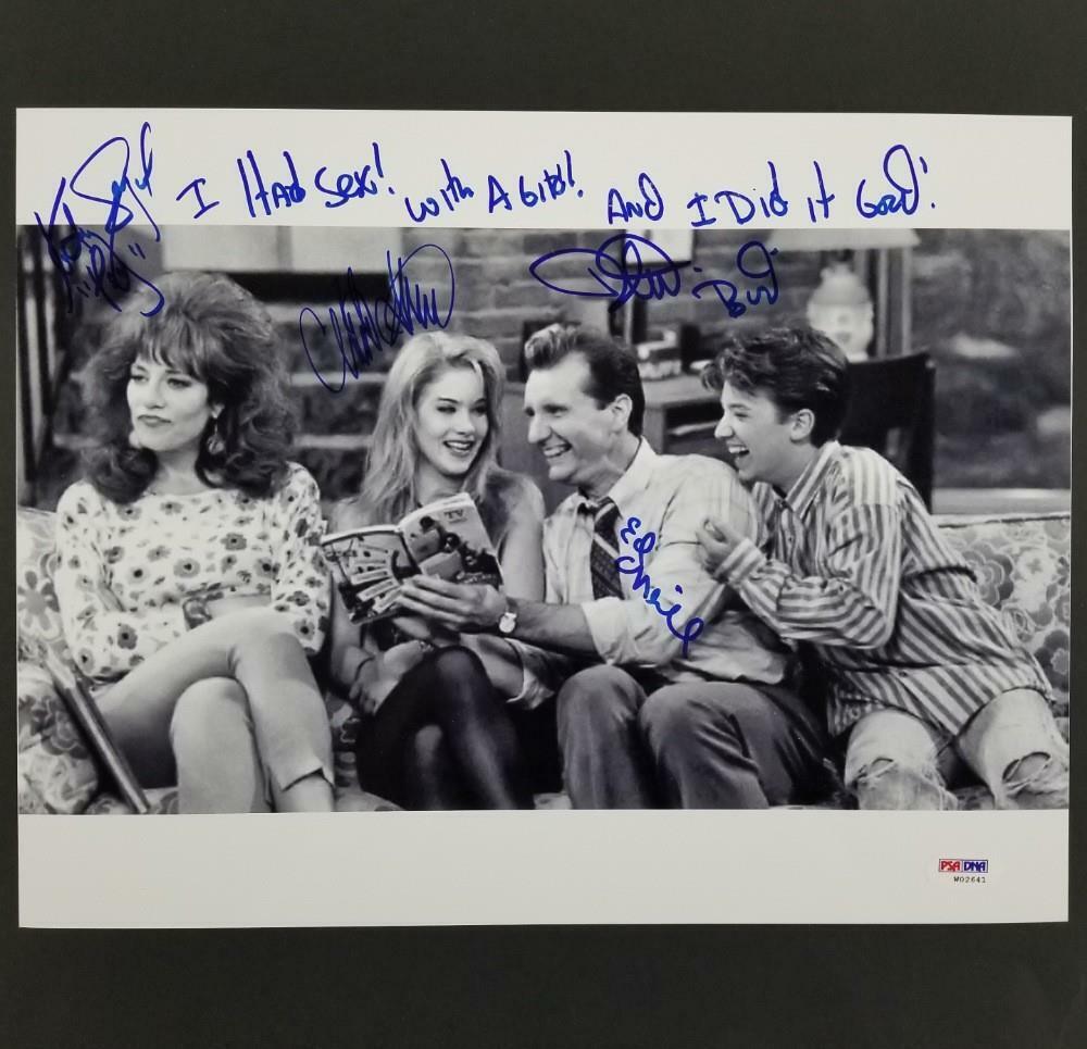 Married With Children Cast signed 10x13 Photo Poster painting Inscription O'Neill Sagal (C)~ PSA