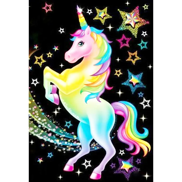 Horn Horse 14CT Stamped Cross Stitch 46*36CM