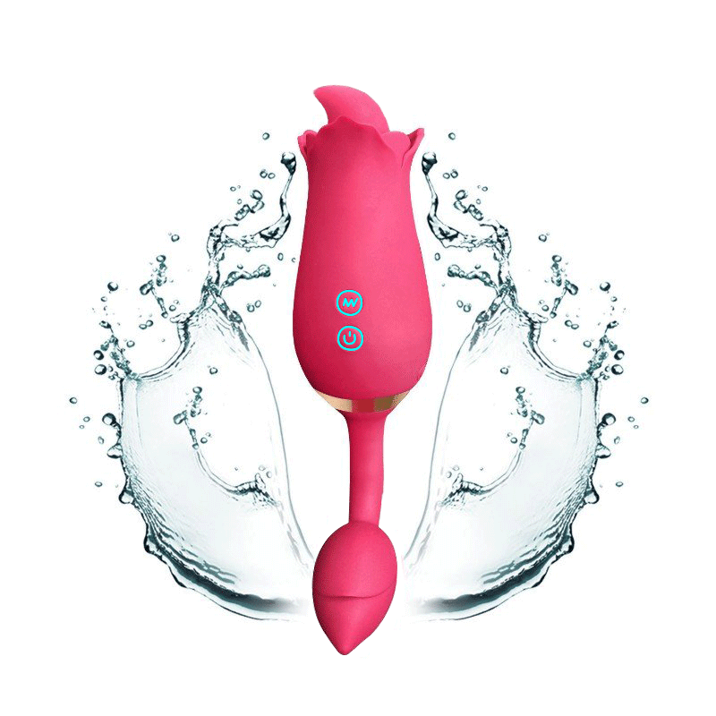 Tulip Shaped Vibrator with Vibrating Egg  