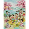 Ancient Girls Picnic-11CT Stamped Cross Stitch 60*75cm(Big Size) tapestrymarket