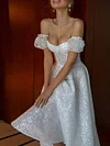 Sequined Bandeau Wedding Midi Dress