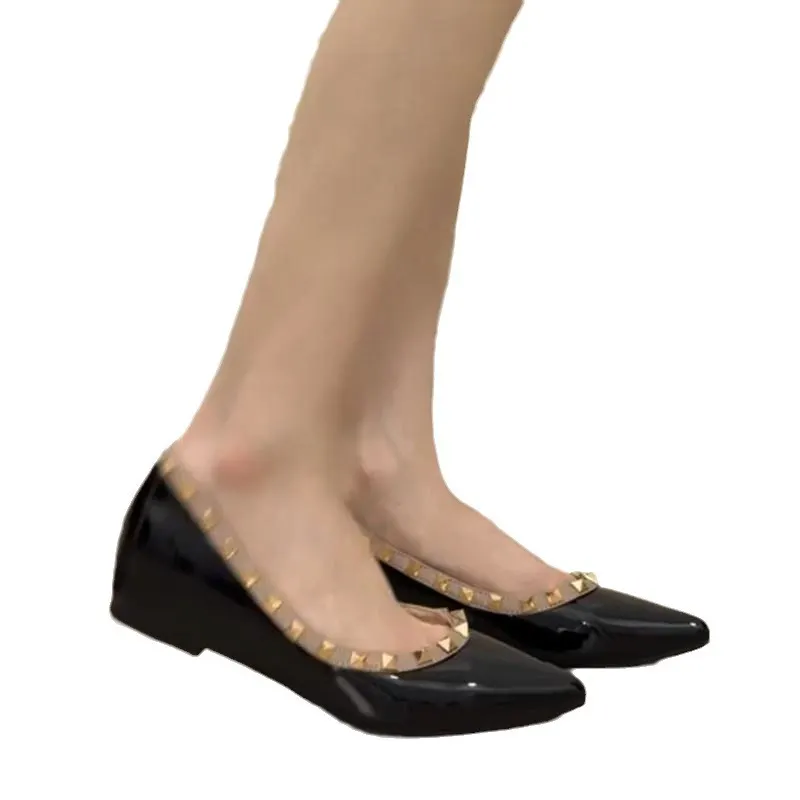 Breakj Breakj Jane Small 5Cm High Rivet Tip Single Shoes Women 2025 New One-Legged Stubble Shoes