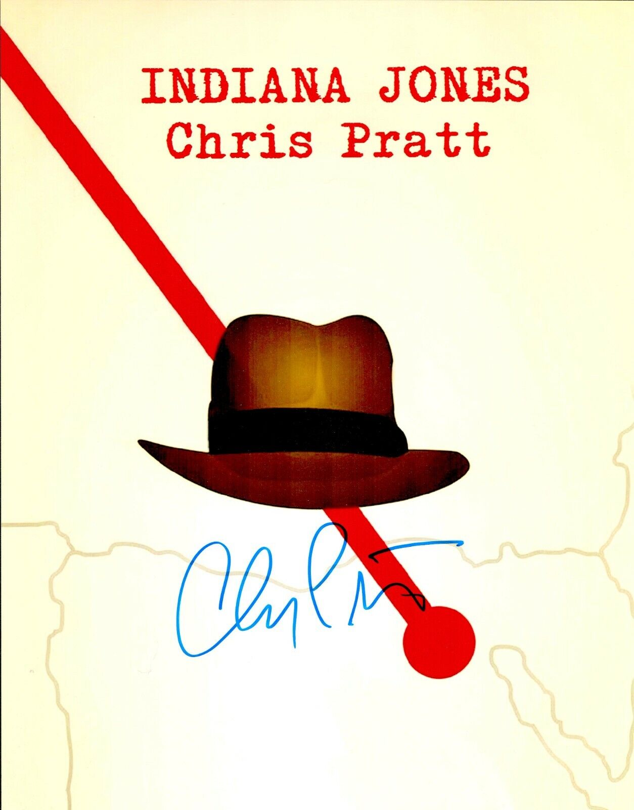 Chris Pratt Signed 11x14 Rumored Indiana Jones Role Authentic Autograph