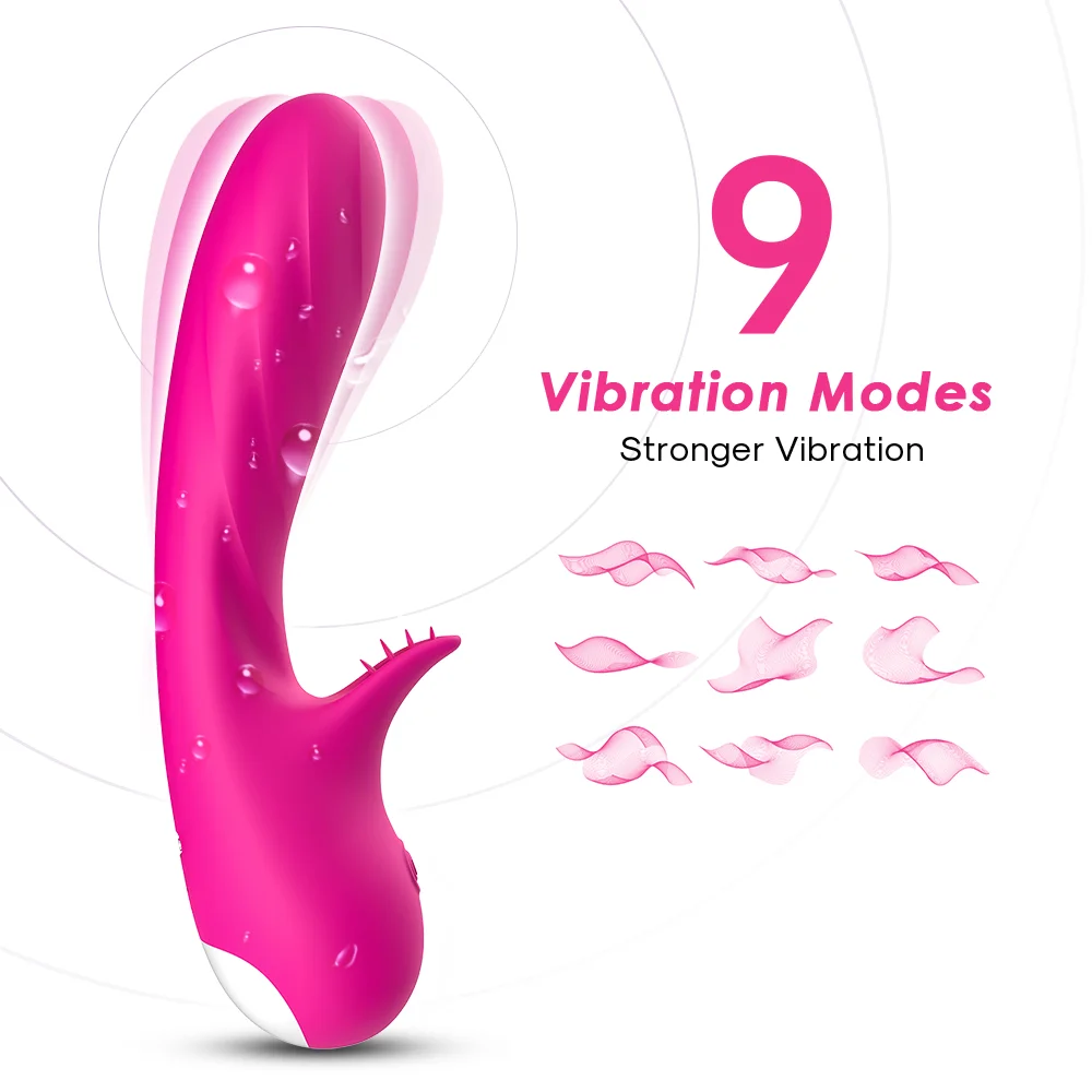 Dildo Vibrator Vaginal Clitoral Massage Masturbator Clit G-spot Stimulator - Rose Toy