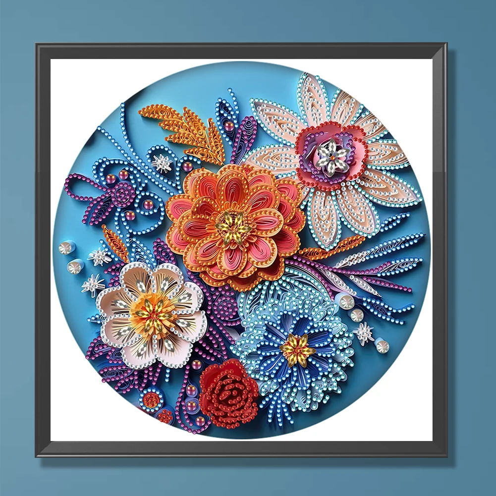 Diamond Painting - Partial Special Shaped Drill - Flower(Canvas|30*30cm)