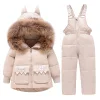 Hooded Kid Baby Girl Boy Winter Down Sets 2 Pcs
