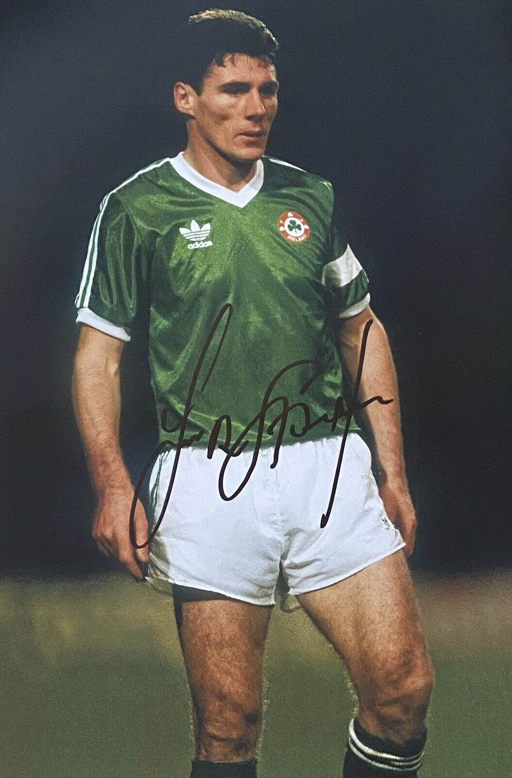 Frank Stapleton Genuine Hand Signed Republic Of Ireland 12x8 Photo Poster painting