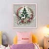 (US Only)Xmas Tree Printed Cross Stitch Kit 45x45cm DIY 11CT Embroidery Craft Set Decor