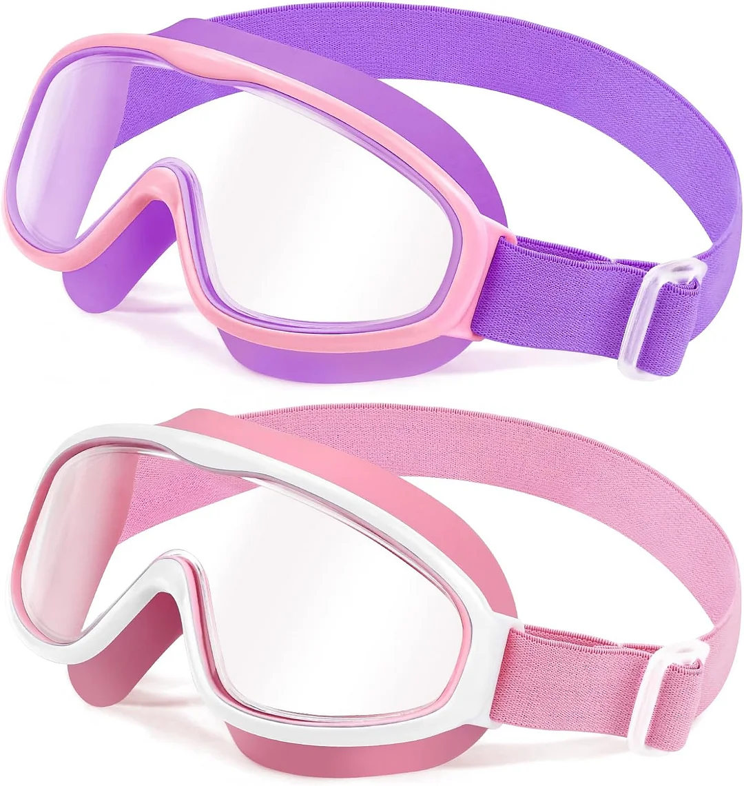 2pc Kids-Goggles with Elastic Fabric Strap