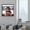 Cat Drinking Coffee-Full Round Diamond Painting 30*30CM