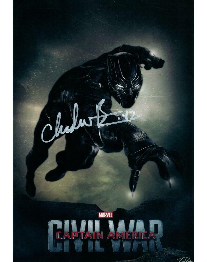 Chadwick Boseman autographed 8x10 Picture signed Photo Poster painting and COA