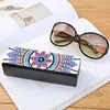 DIY Diamond Painting Leather Eyeglasses Storage Box Case Sunglasses Holder