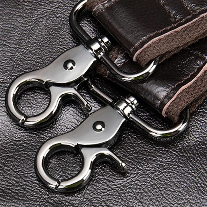 Men's Large-Capacity Handbag Business Leather Briefcase Crossbody Bag