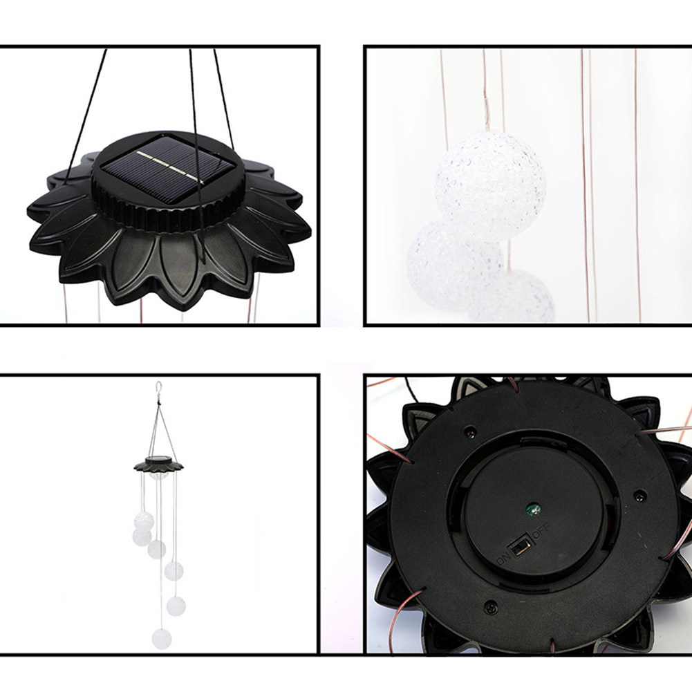 

Color Changing Wind Chime Solar Lamps Waterproof Pendant Light Garden Decor, 501 Original