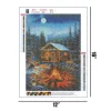 Chalet In The Moonlight  | Full Round Diamond Painting Kits