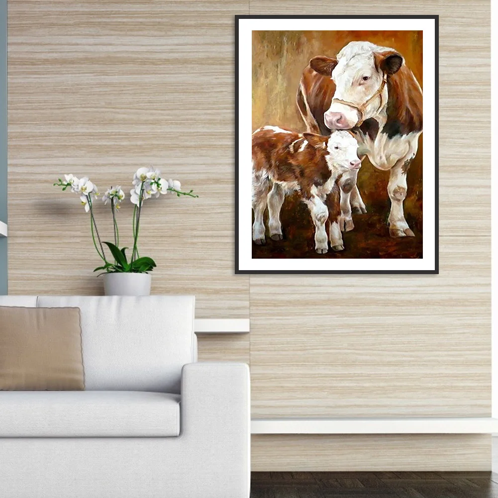 Diamond Painting - Full Round Drill - Cow(30*40cm)