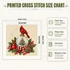 Snow Globe Cardinal DIY 14CT 2 Strands Stamped Cross Stitch Kit for Adults tapestrymarket
