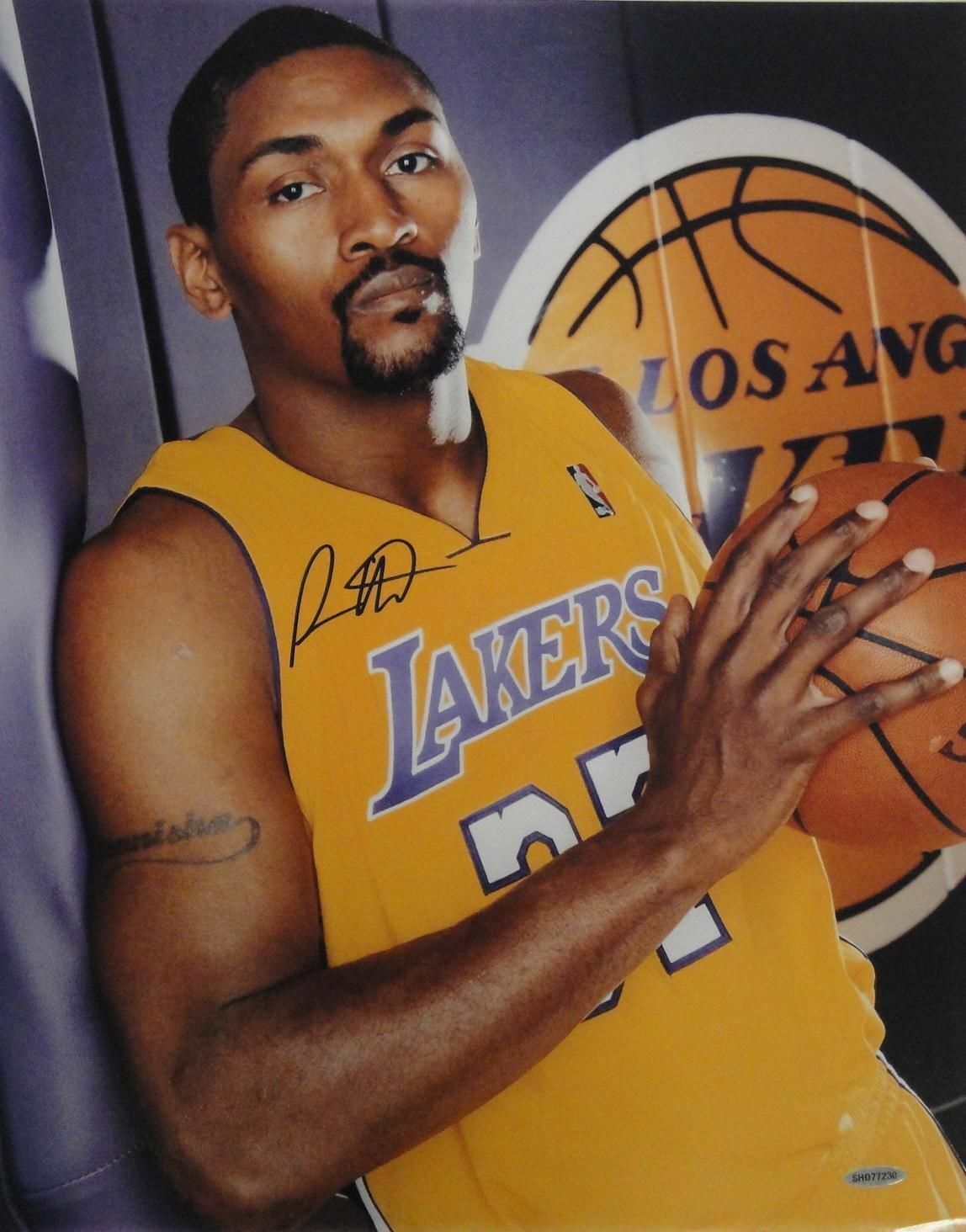 Ron Artest Metta World Peace Signed Autographed 16x20 Photo Poster paintinggraph Lakers UDA